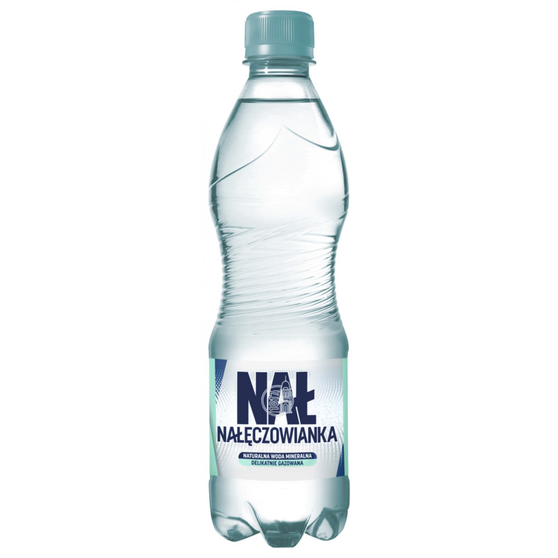 Woda mineralna NAŁĘCZOWIANKA, delikatny gaz, 0,5l,