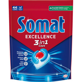Kapsułki do zmywarki SOMAT Excellence 3w1, 44 szt.