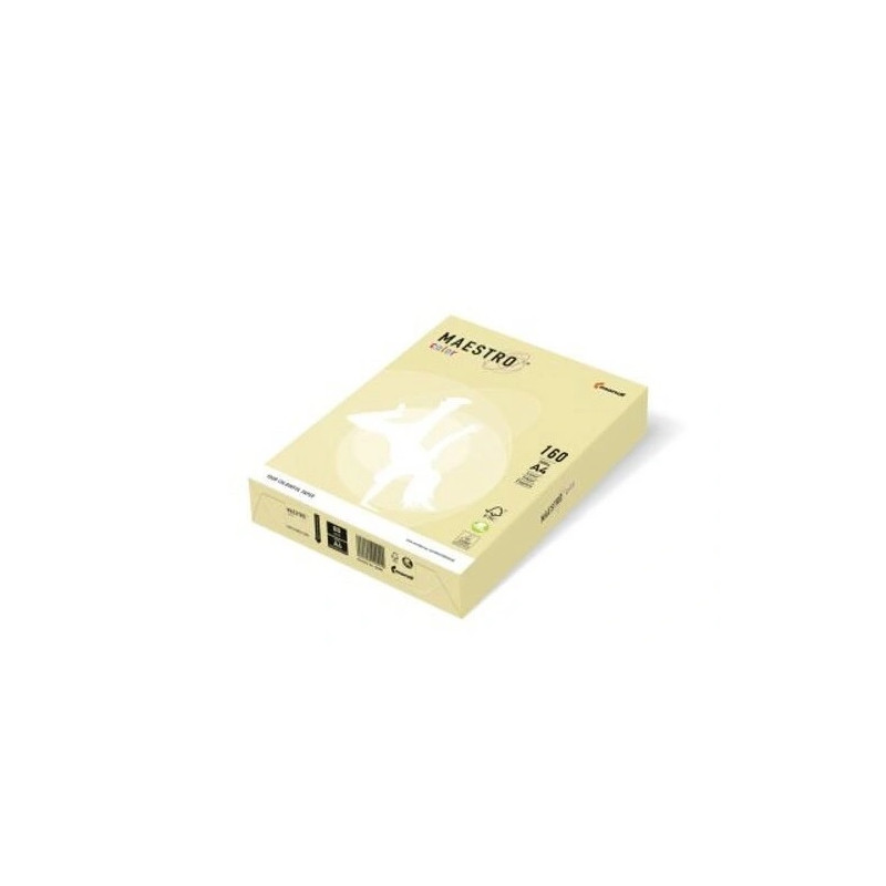 PAPIER KSERO KOLOR A4 160G KREMOWY MAESTRO BE66