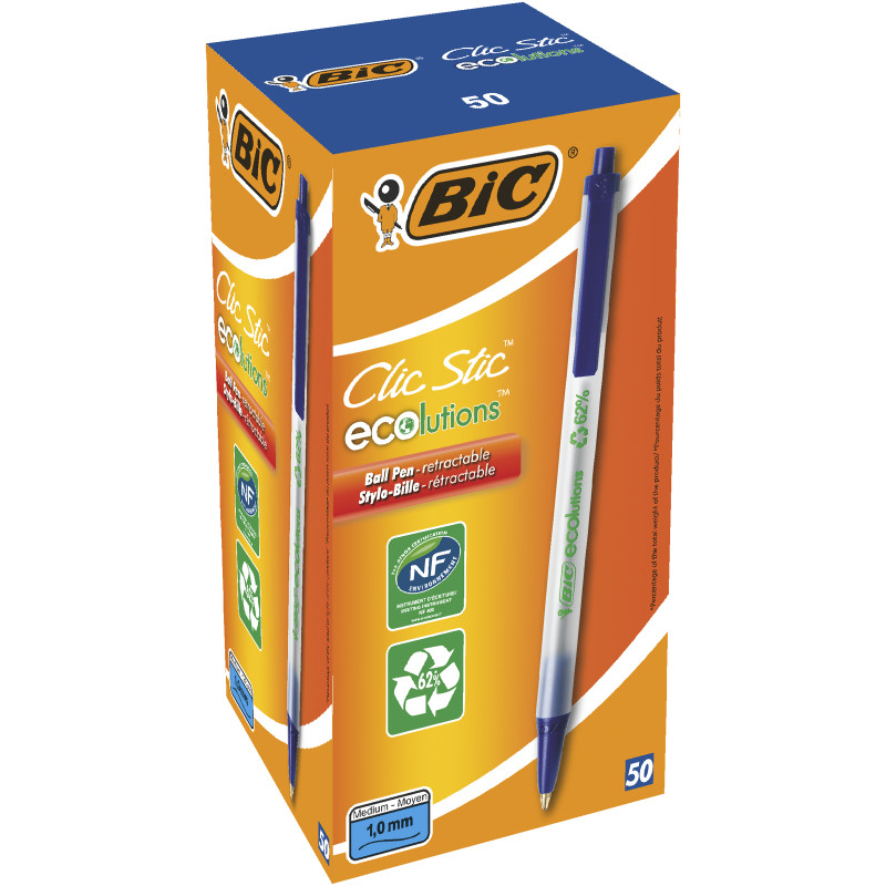DŁUGOPIS BIC ECOLUTIONS CLIC STIC NIEBIESKI