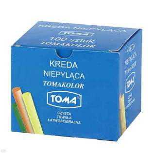 KREDA TOMA KOLOROWA OKRĄGŁA BEZPYŁOWA 100 SZT 8020