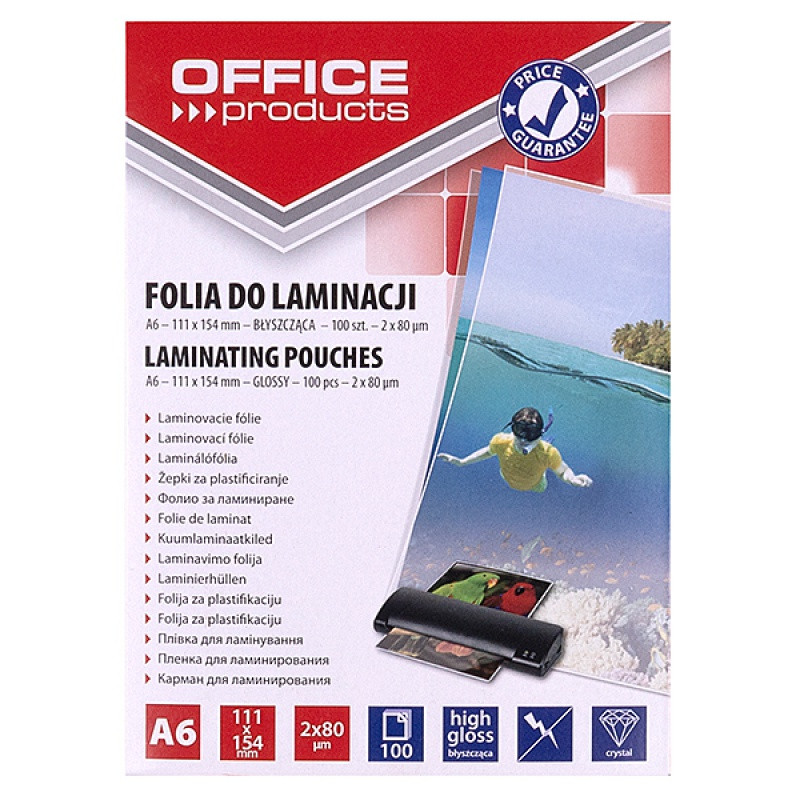 FOLIA DO LAMINOWANIA A6 80 MIC.