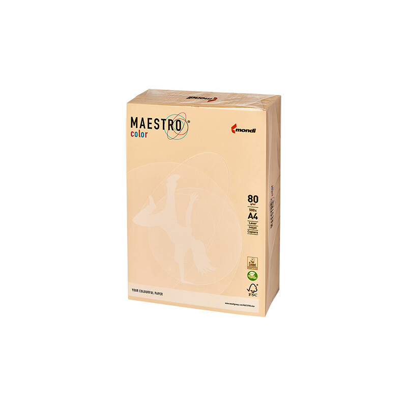 PAPIER KSERO KOLOR A4 80G KREMOWY MAESTRO BE66