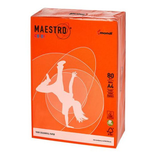PAPIER KSERO KOLOR A4 80G CZERWONY MAESTRO ZR09