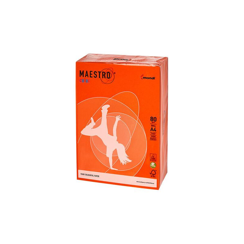 PAPIER KSERO KOLOR A4 80G CZERWONY MAESTRO ZR09