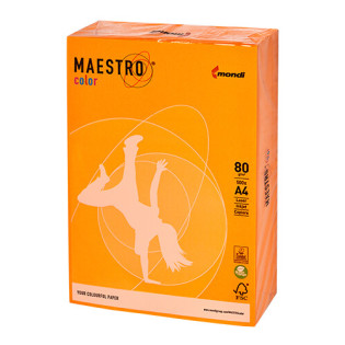 PAPIER KSERO KOLOR A4 80G POMARAŃCZ MAESTRO OR43