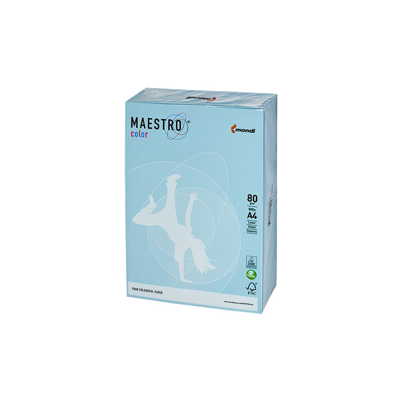PAPIER KSERO KOLOR A4 80G NIEBIESKI MAESTRO OBL70