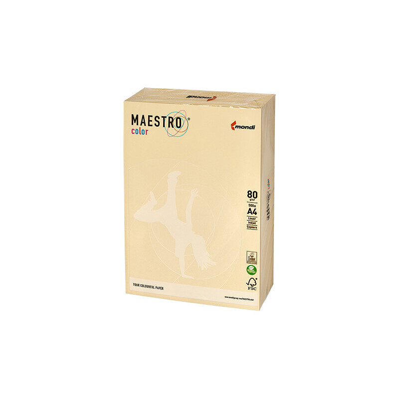 PAPIER KSERO KOLOR A4 80G KREMOWY MAESTRO CR20