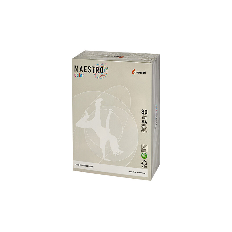 PAPIER KSERO KOLOR A4 80G SZARY MAESTRO GR21