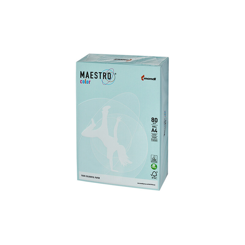 PAPIER KSERO KOLOR A4 80G NIEBIESKI MAESTRO BL29