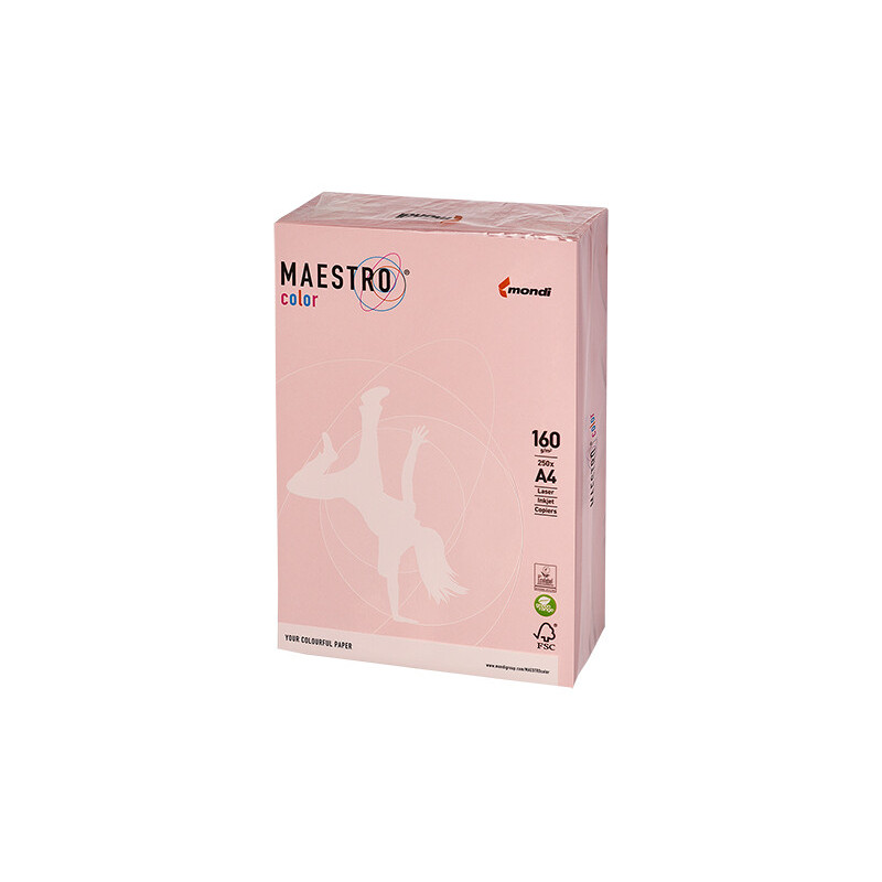 PAPIER KSERO KOLOR A4 80G RÓŻOWY MAESTRO OPI74