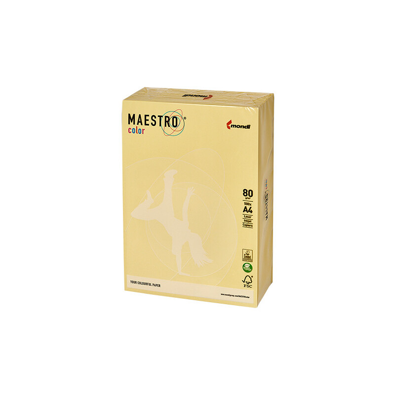 PAPIER KSERO KOLOR A4 80G ŻÓŁTY J. MAESTRO YE23
