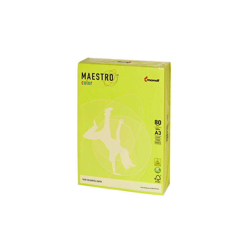 PAPIER KSERO KOLOR A4 80G ŻÓŁTY MAESTRO NEOGB