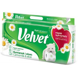 PAPIER TOALETOWY  8 ROLEK BIAŁY VELVET RUMIANKOWY