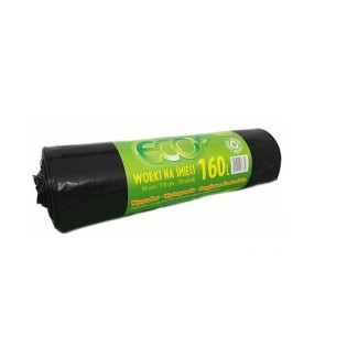 WORKI NA ŚMIECI  ECO 160L 10SZT LD CZARNE