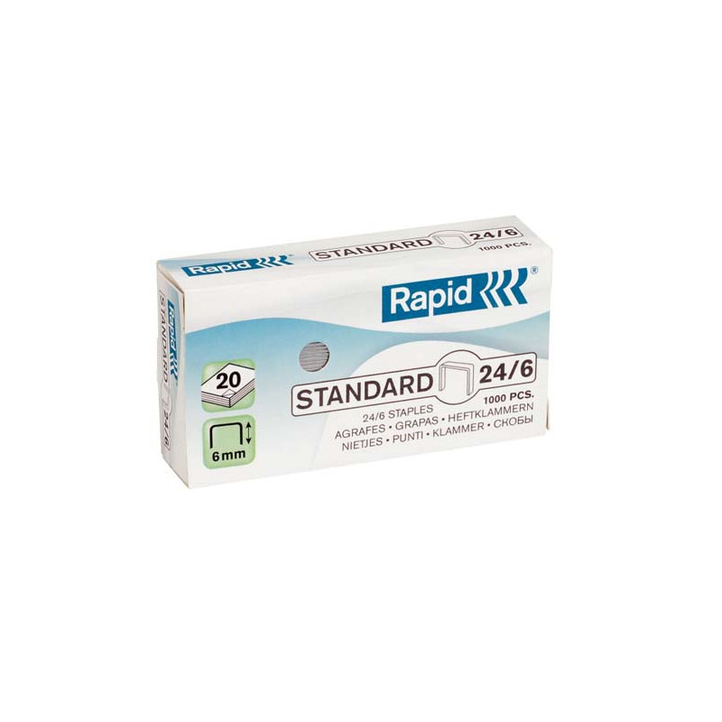 Zszywki RAPID Standard 24/6 1M, 1000 szt., 2485560