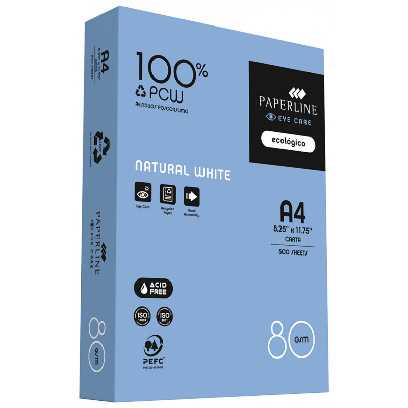 Papier ksero PAPERLINE Eye Care Recycled, A4, klasa C, 80 g/m², 500 ark.