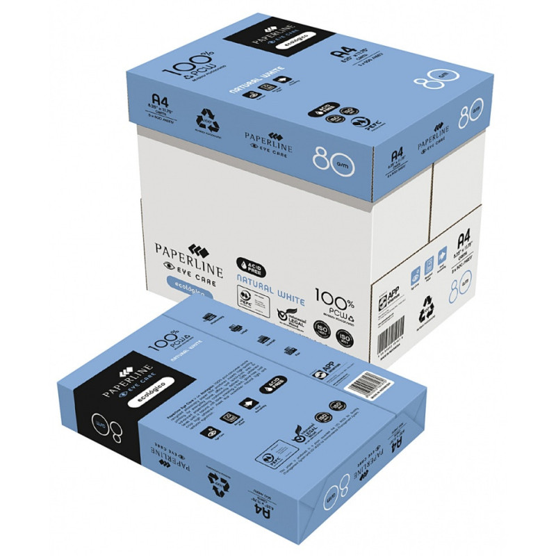 Papier ksero PAPERLINE Eye Care Recycled, A4, klasa C, 80 g/m², 500 ark.