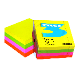 KARTECZKI SAMOPRZYLEPNE 75X75MM 400 K  TRES NEON