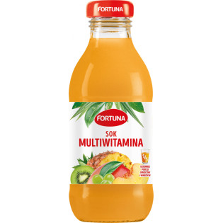 Sok FORTUNA, multiwitamina, szkło, 0,3l