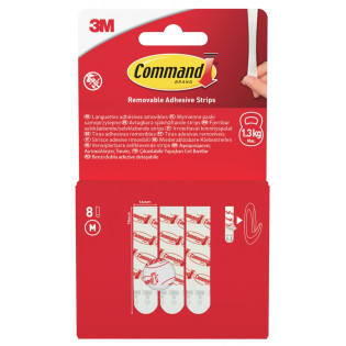 Uniwersalne paski samoprzylepne COMMAND™ (17021-8-EU), usuwalne, średnie, 8 pasków