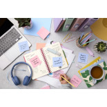 Przezroczyste karteczki samoprzylepne POST-IT Transparent Notes (600-1TRSPB), 73x73mm, 36 kart., pastelowe niebieskie