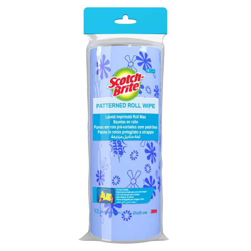 Ściereczka w rolce SCOTCH-BRITE Multi-purpose Super Absorbent, 12 arkuszy, mix kolorów