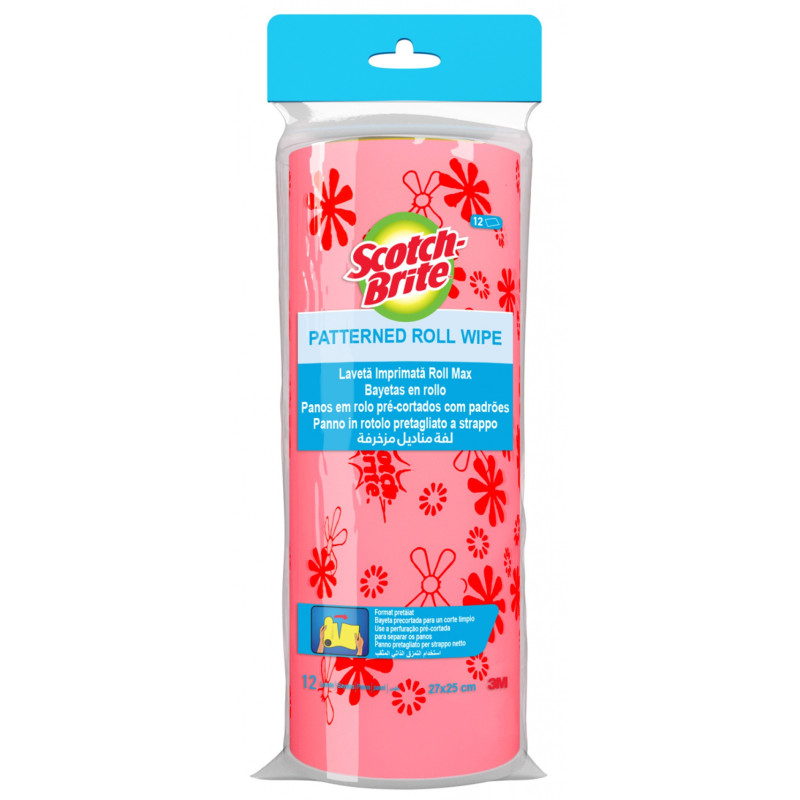 Ściereczka w rolce SCOTCH-BRITE Multi-purpose Super Absorbent, 12 arkuszy, mix kolorów