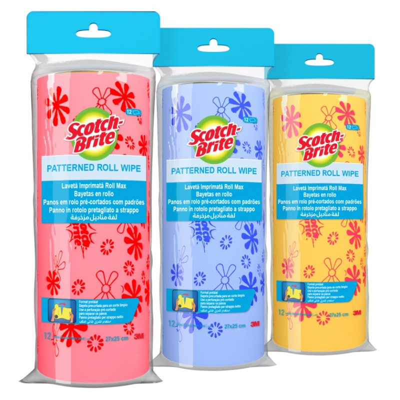Ściereczka w rolce SCOTCH-BRITE Multi-purpose Super Absorbent, 12 arkuszy, mix kolorów