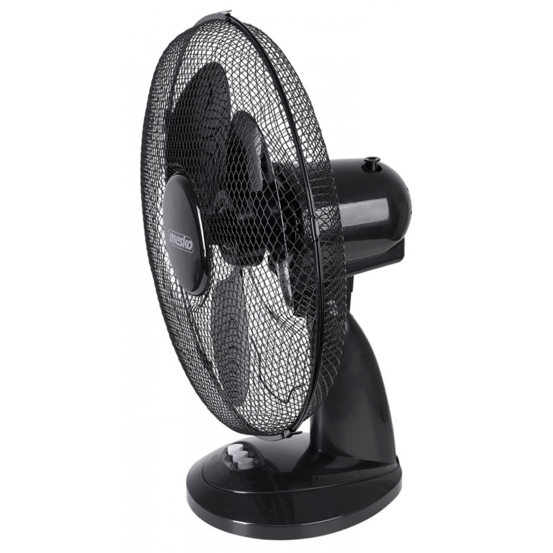Wentylator MESKO, biurkowy, śr. 23cm, 45W, czarny
