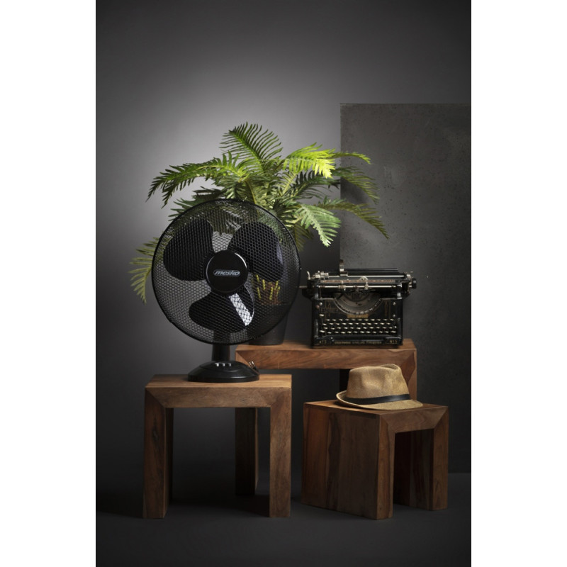 Wentylator MESKO, biurkowy, śr. 23cm, 45W, czarny