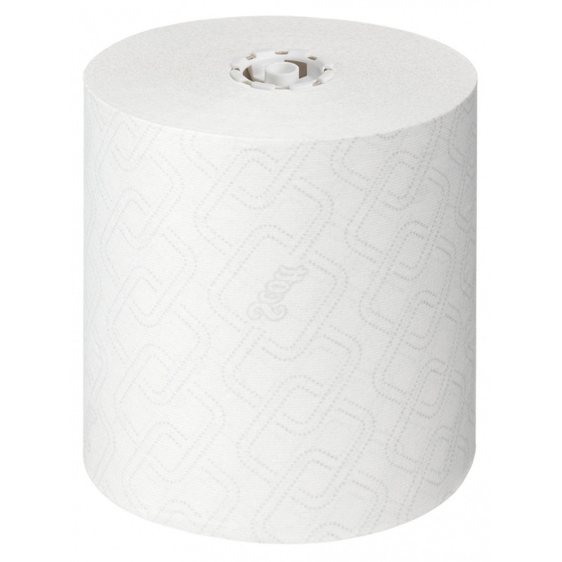 Ręcznik papierowy w roli SCOTT Essential, 1-warstwowy, 350 m, 1400 listków, 6 rolek, biały