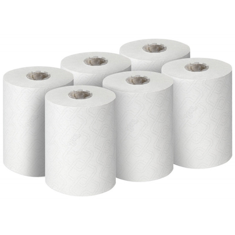 Ręcznik papierowy w roli SCOTT Essential Slimroll, 1-warstwowy, 190 m, 760 listków, 6 rolek, biały