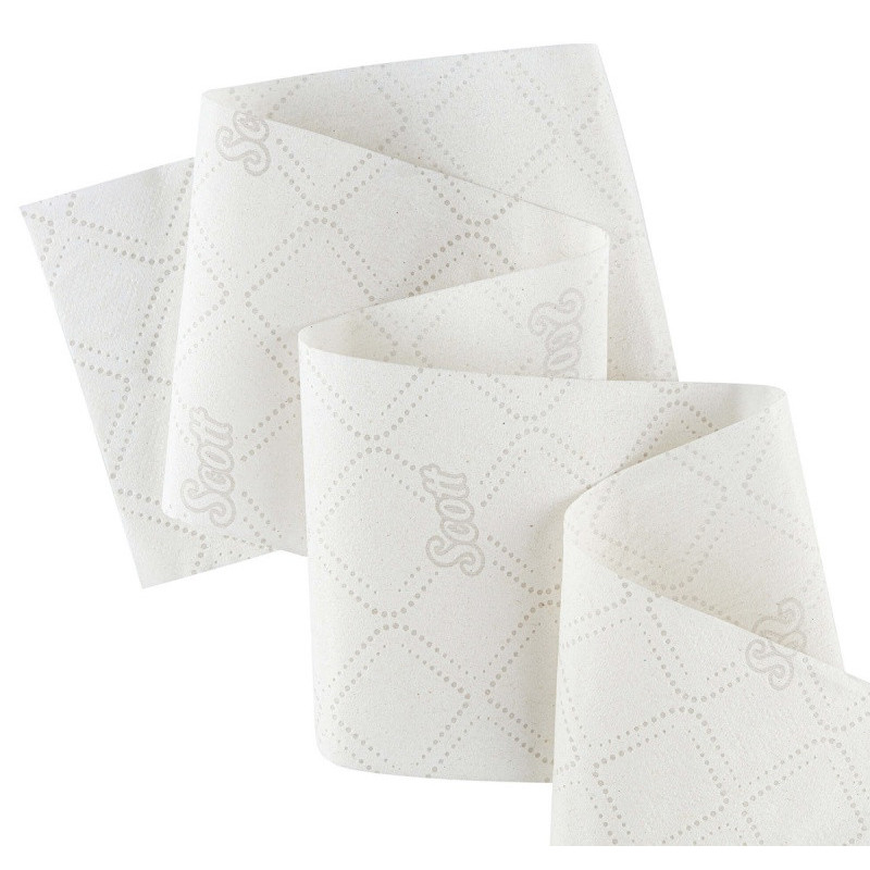 Papier toaletowy Jumbo SCOTT Essential, 2-warstwowy, 6 rolek x 1053 listki, biały