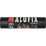 Worki na śmieci ALUFIX Professional, LDPE, 110x125cm, 30 μm, 240l, 10 szt., czarne