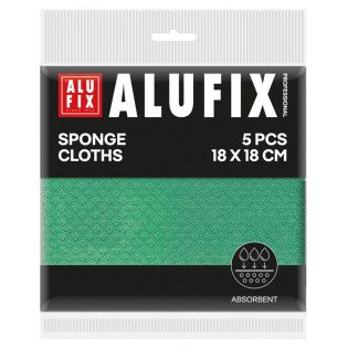 Ściereczki gąbkowe ALUFIX Professional, 18x18cm, 5 szt., zielone