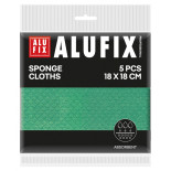 Ściereczki gąbkowe ALUFIX Professional, 18x18cm, 5 szt., zielone