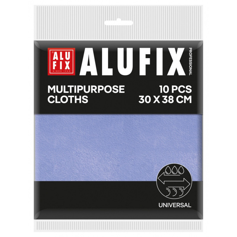 Ściereczki wielofunkcyjne ALUFIX Professional, 30x38cm, 10 szt., niebieskie