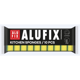 Gąbki kuchenne ALUFIX Professional, 100x70x30mm, 10 szt., żółte