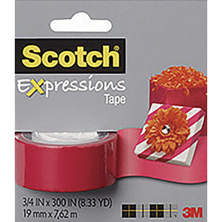 Taśma samoprzylepna SCOTCH Expressions C214, 19mmx7,62m, czerwona