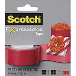 Taśma samoprzylepna SCOTCH Expressions C214, 19mmx7,62m, czerwona