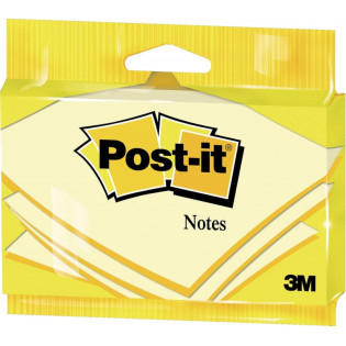 Karteczki samoprzylepne POST-IT® 6830, 76x127mm, 100 kartek, zawieszka, żółte