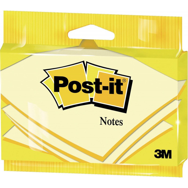 Karteczki samoprzylepne POST-IT® 6830, 76x127mm, 100 kartek, zawieszka, żółte