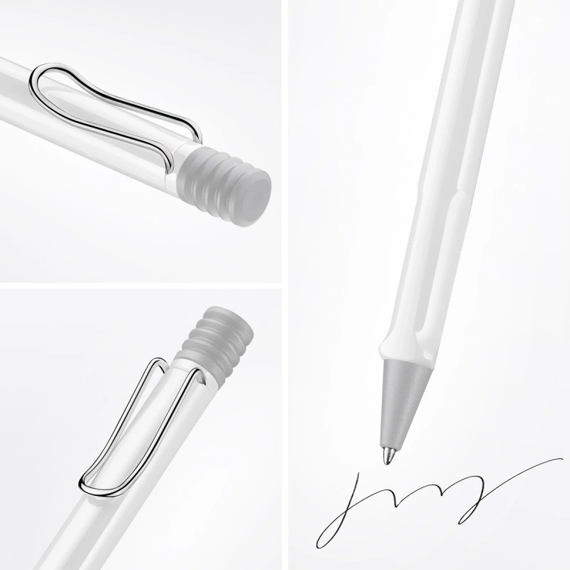 Długopis LAMY Safari 219, M, z niebieskim wkładem, biały