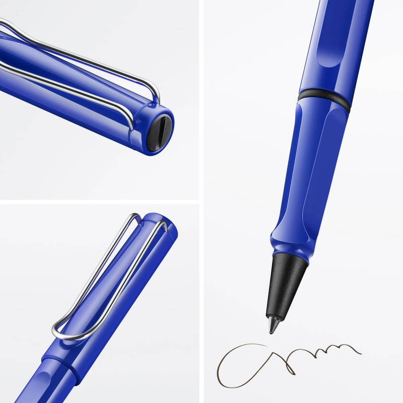 Pióro kulkowe LAMY Safari 314, M, z czarnym wkładem, niebieski