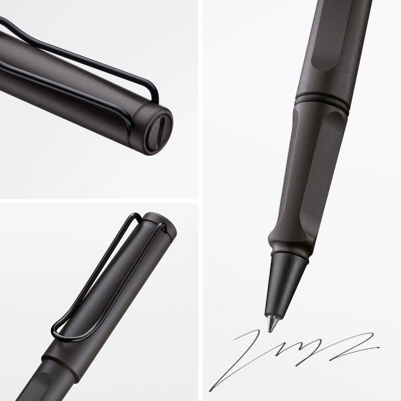 Pióro kulkowe LAMY Safari 317, M, z czarnym wkładem, grafitowy