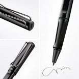 Pióro kulkowe LAMY Safari 319, M, z niebieskim wkładem, czarne