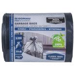 Worki na śmieci DONAU PROFESSIONAL, wytrzymałe, super mocne, budowlane, 120l, 10 szt., czarne