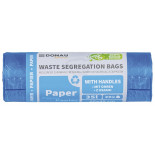 Worki do segregacji odpadów DONAU HOME, z uszami, papier, 35l, 20 szt., niebieskie