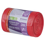Worki na odpady medyczne DONAU EXPERT, LDPE, 35l, 50 szt., czerwone